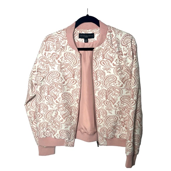 Women's Victoria Beckham Target - Blush Floral Jacquard Bomber Jacket - Picture 3 of 12